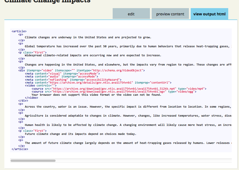 Screen from the Floe Metadata Authoring Tool